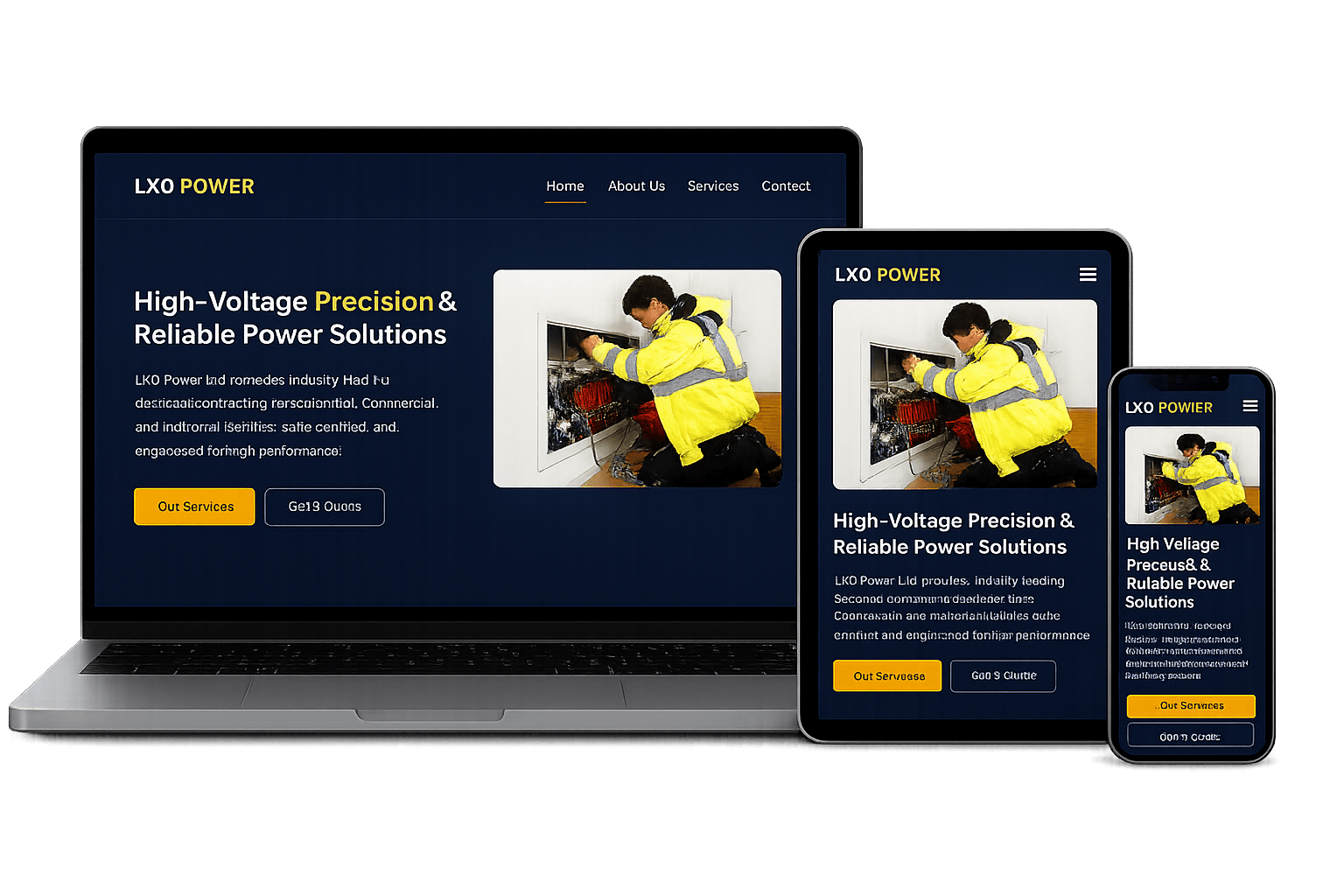 Lynxhaven Studios showcase on laptop, tablet and mobile